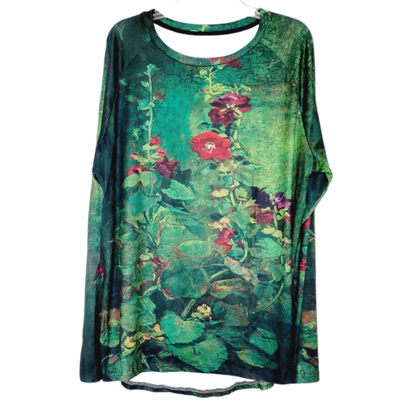 Watercolor Painting Printed Long-sleeve Tee - Picture 7 of 7